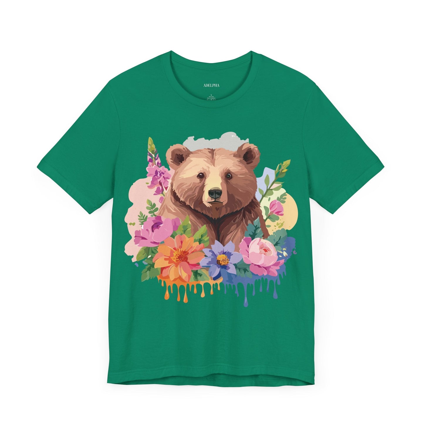 Bear Graphic Unisex 100 Cotton Short Sleeve Art Design Vintage T-Shirt 1