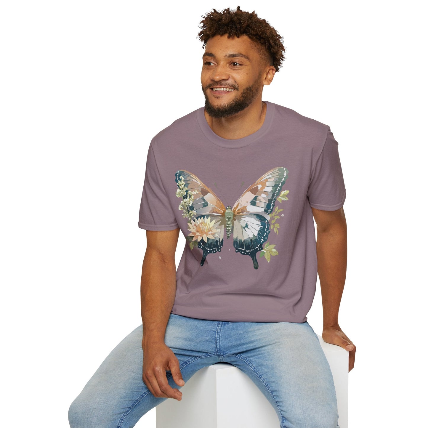 Unisex Butterfly Shirt Monarch Butterfly Tee Softstyle Gildan 64000 100 Cotton Breathable
