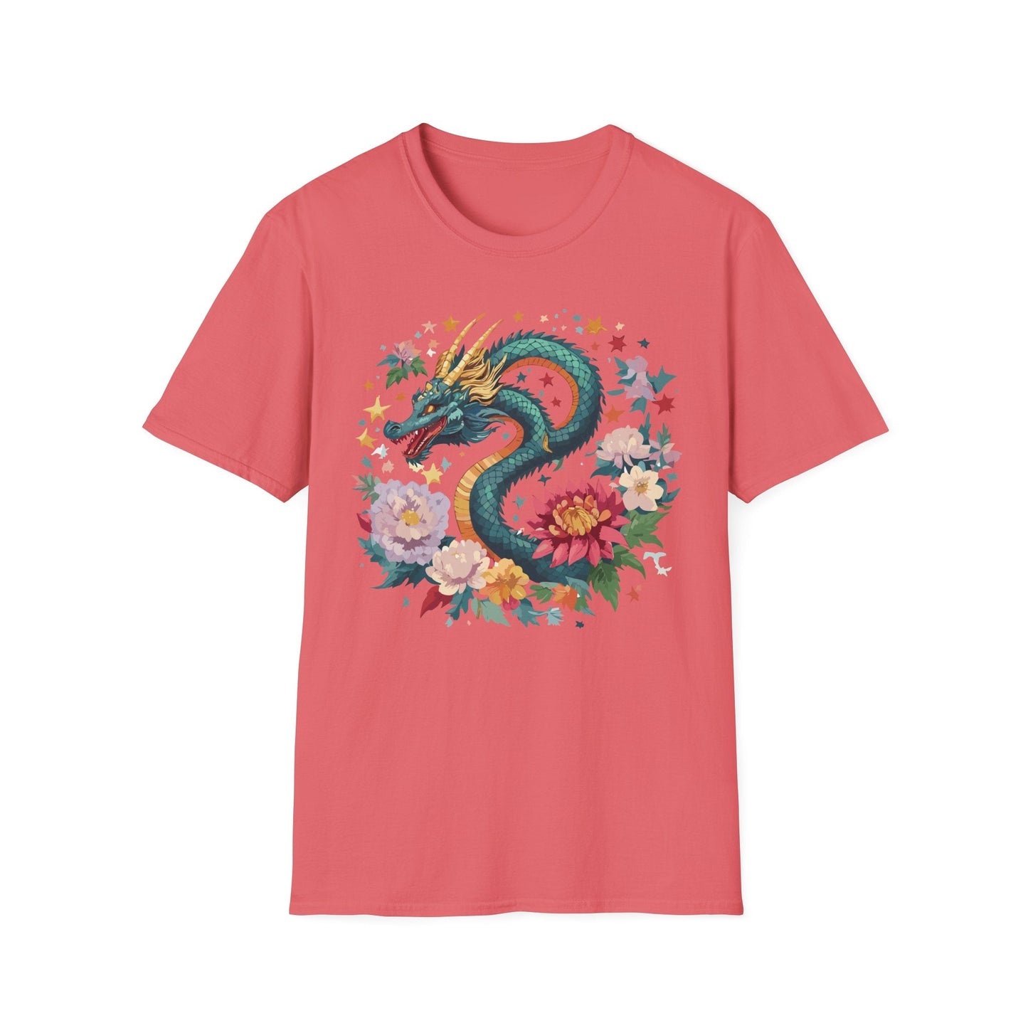 Dragon Graphic Unisex 100 Cotton Tee with Animal Artwork Design 4