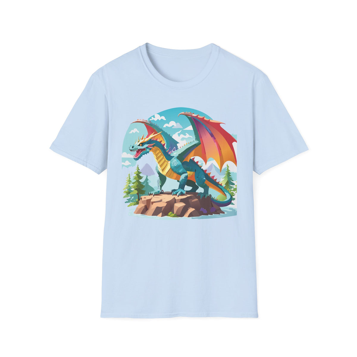 Dragon Graphic Tee Gildan Unisex 100 Cotton Tee Shirt with Animals Design h14