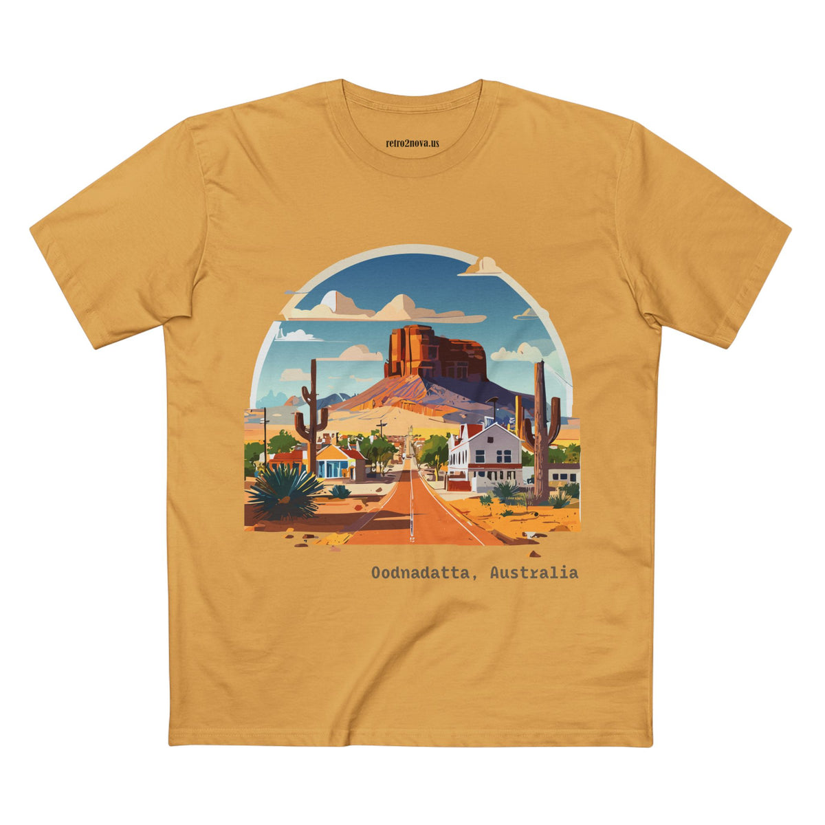 Oodnadatta Outback Landscape Tee | Australian Roadhouse Desert Scene
