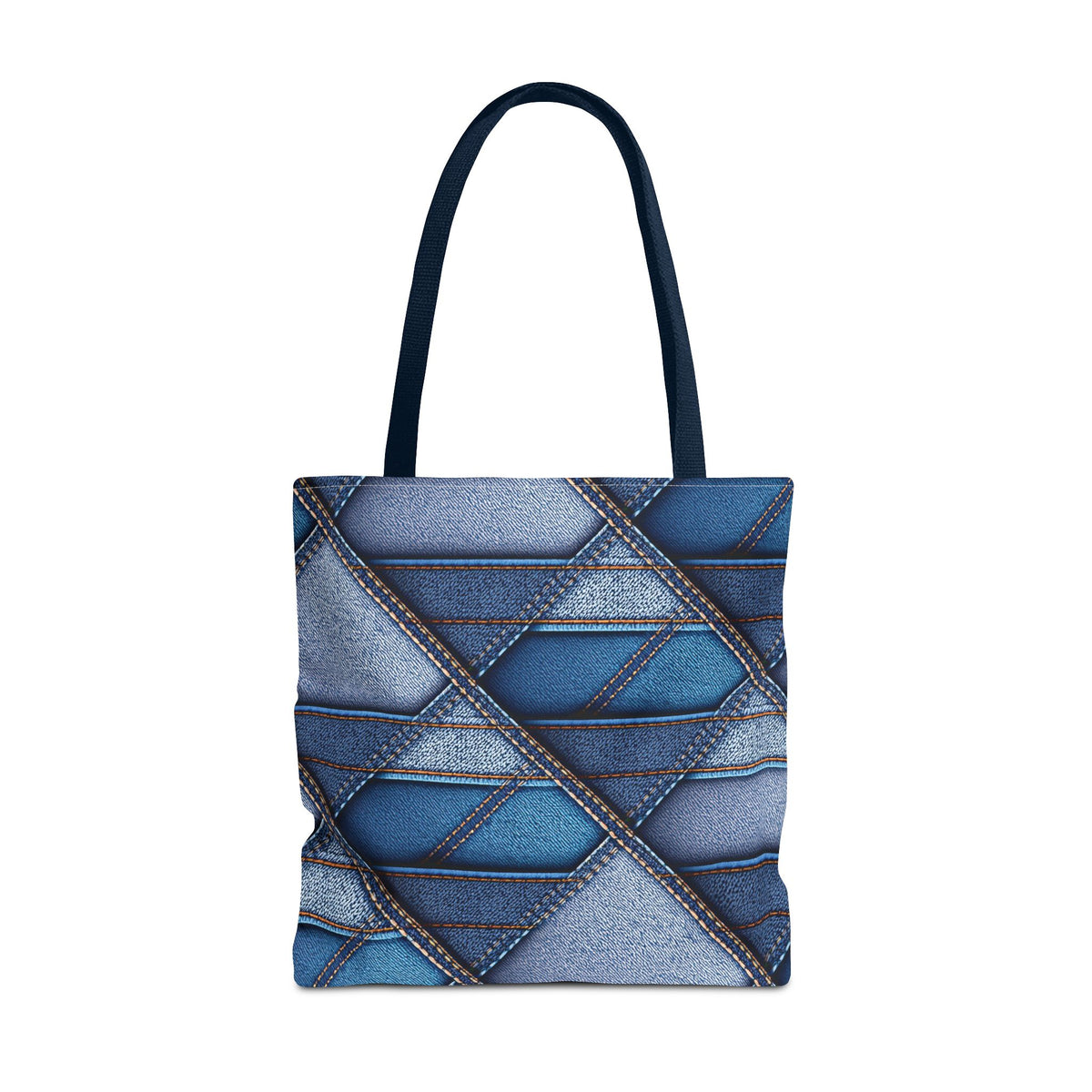 Denim Fabric Imitation Print Unisex Canvas Bag Poly Spun 3 Sizes Tote Bag 100