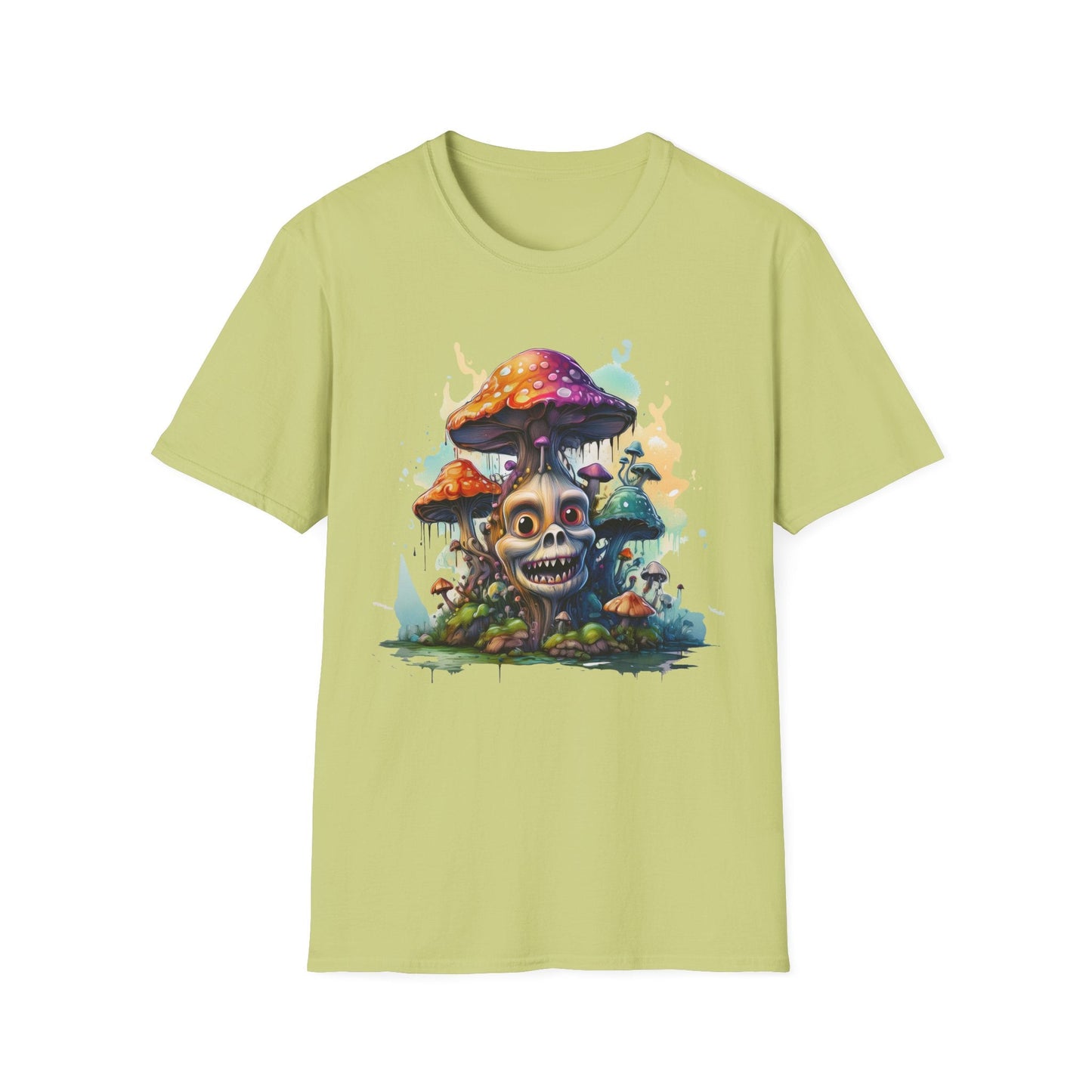 Funny Mashroom Graphic Unisex Softstyle Cotton With Cartoon Illustration Design 6