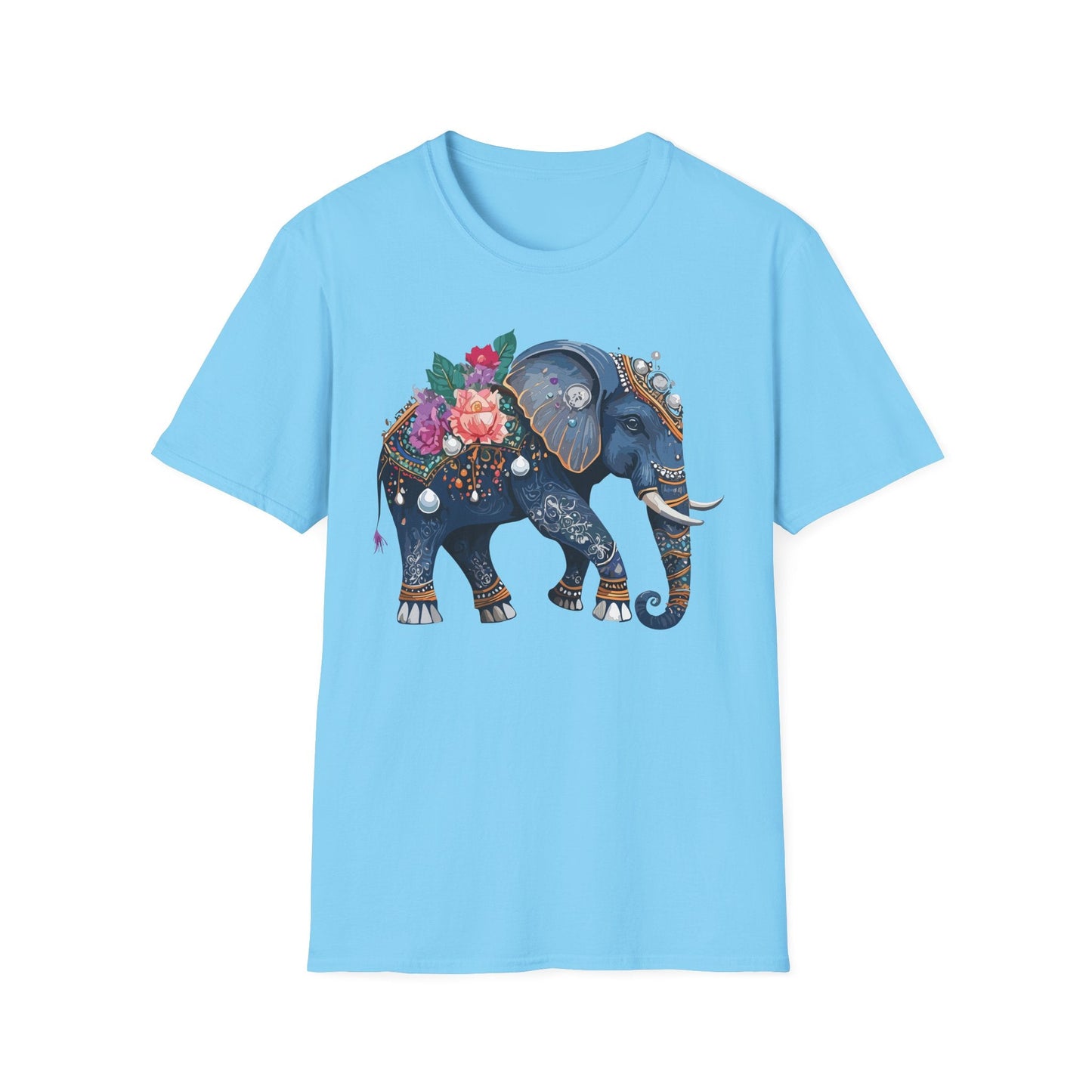 Elephant T Shirt Unisex Softstyle Tee Gildan 64000 100 Percent Cotton Comfort Everyday