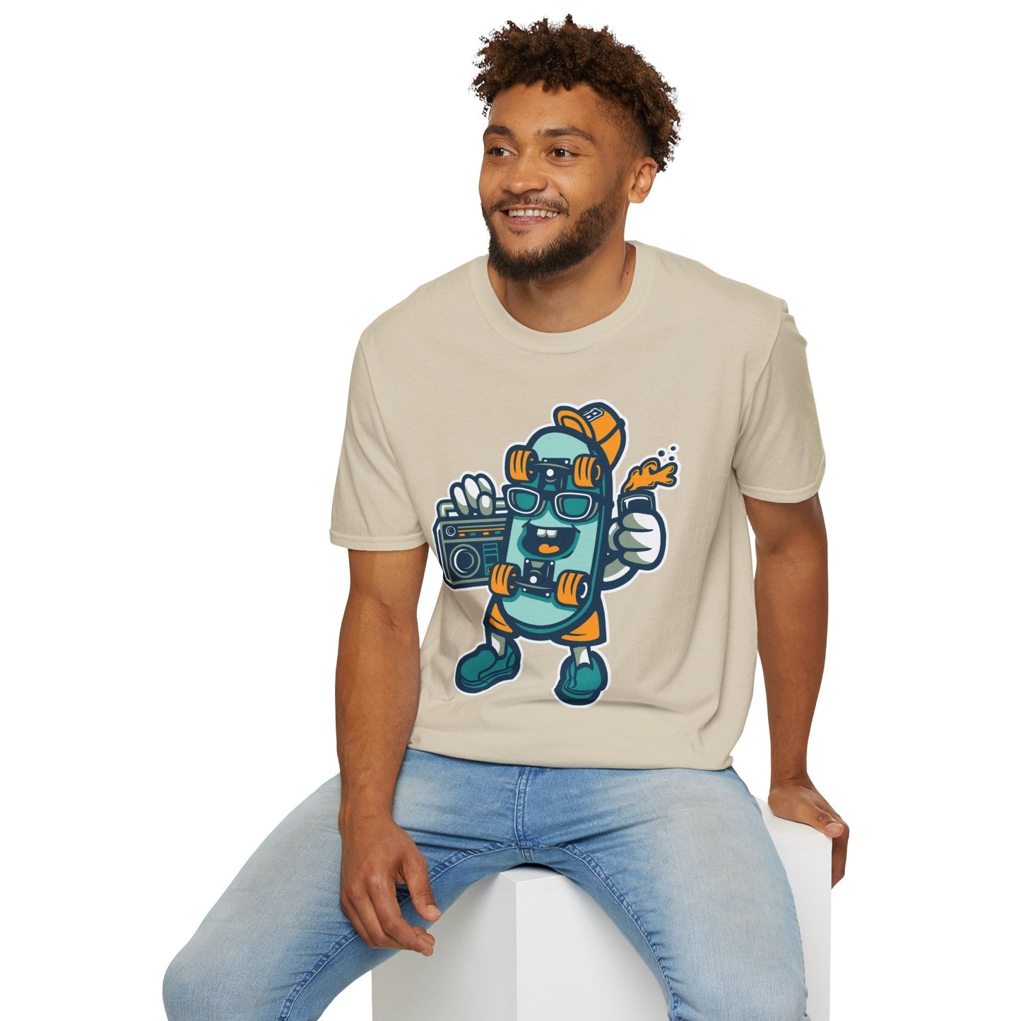 Cartoon Animation T Shirt Unisex Funny Tee Gildan Softstyle 64000 Ring Spun Cotton