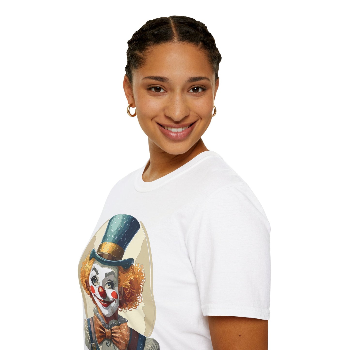 Clown Shirt Unisex T Shirt With Clown Circus Theme Funny Man Shirt Gildan Softstyle 64000