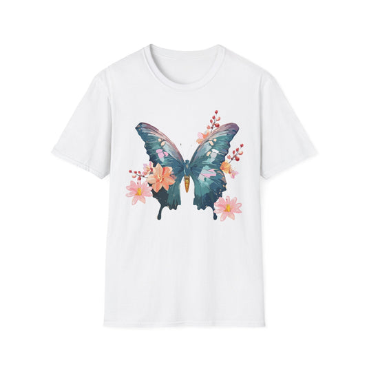 Butterfly T Shirt Unisex Gildan Softstyle 64000 100 Percent Ring Spun Cotton Monarch Tee