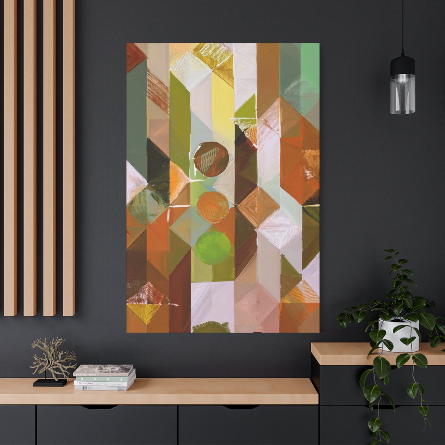 Abstract Geometric Painting Print Canvas 20x24,20x30,24x30 24x32,24x36,30x40 32x48,36x48,40x60 Pine-Wood Inner Frame ABS-56