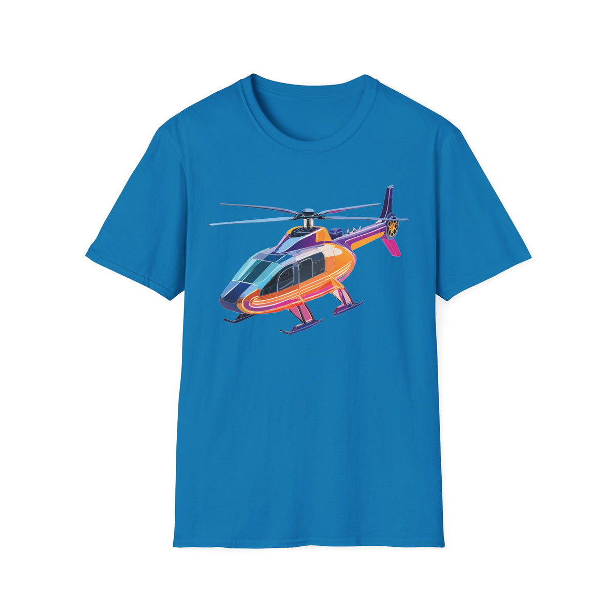 Chopper Helicopter Graphic Tee Gildan Unisex 100 Cotton Tee Shirt c02