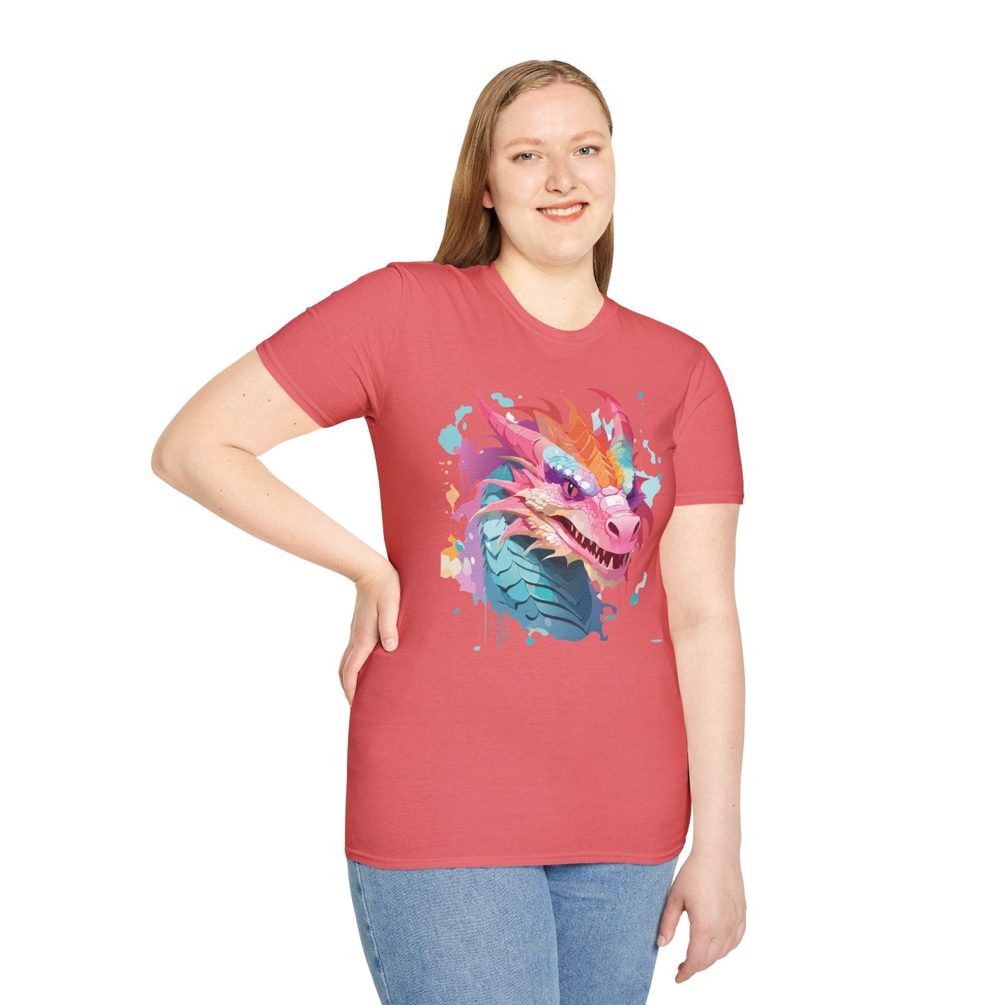 Dragon T Shirt Unisex Dragon Graphic Tee Softstyle 64000 Lightweight Comfort Durable Breathable