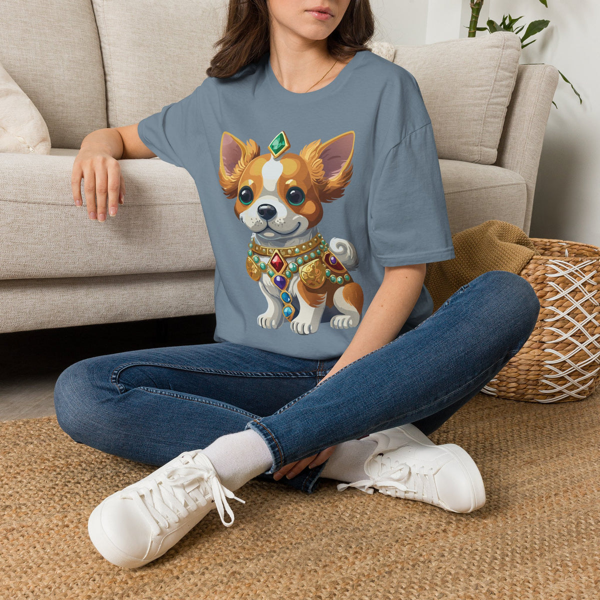 Corgi Prince T-Shirt — Cute Royal Dog Graphic Design Unisex 100 Cotton Gildan T-Shirt