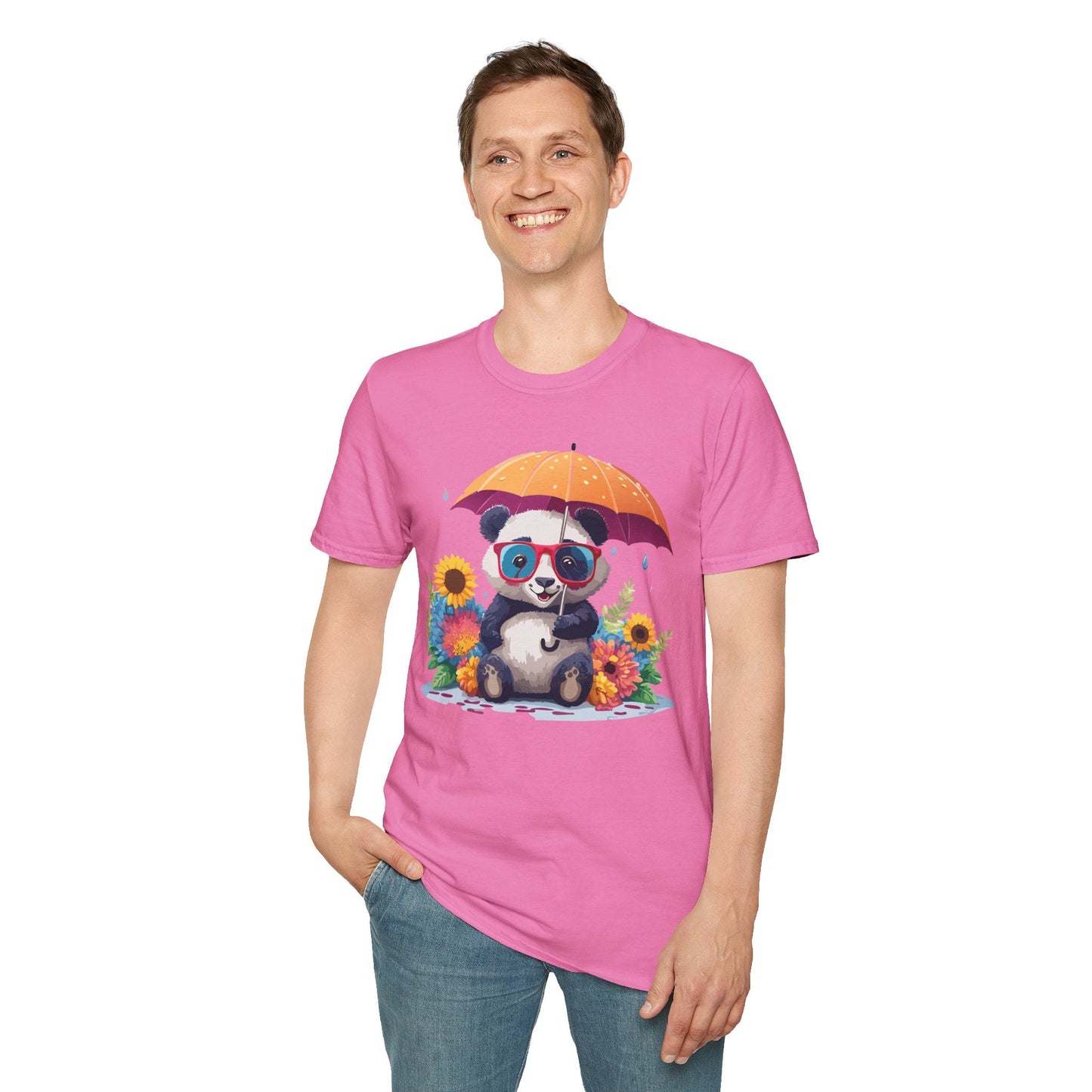 Panda Shirt Unisex Panda Tee Animal Graphic T Shirt Softstyle 64000 Cotton Breathable Everyday