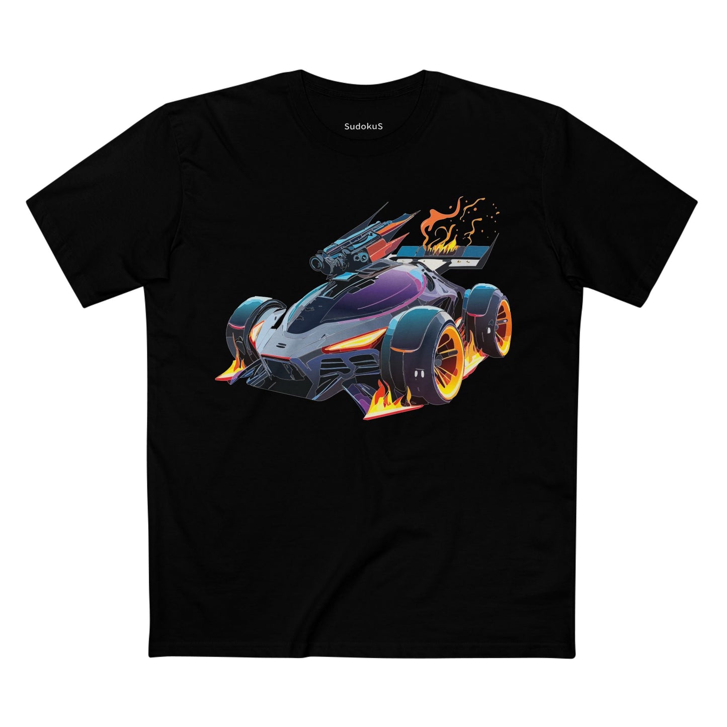 Car Graphic Unisex 100 Cotton Staple Tee 3