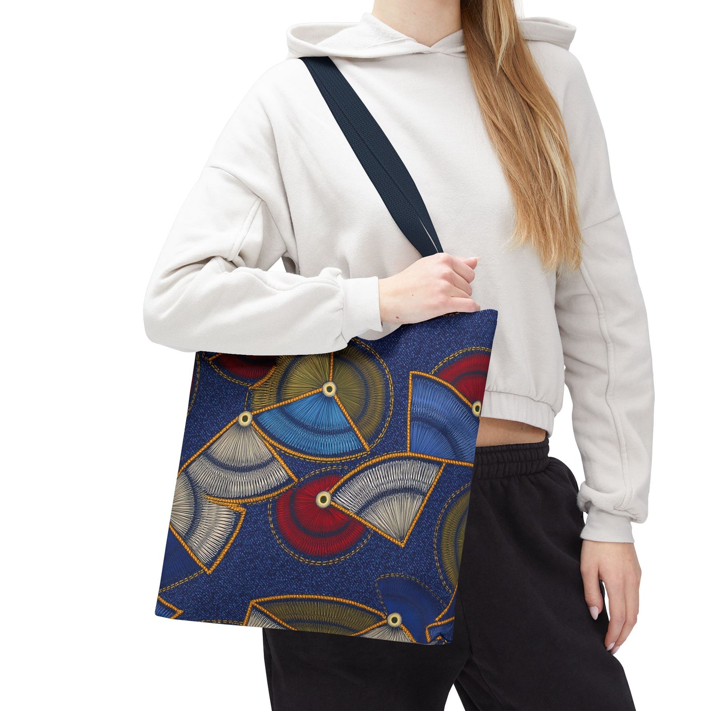 Denim Fabric Imitation Print Unisex Canvas Bag Poly Spun 3 Sizes Tote Bag 142