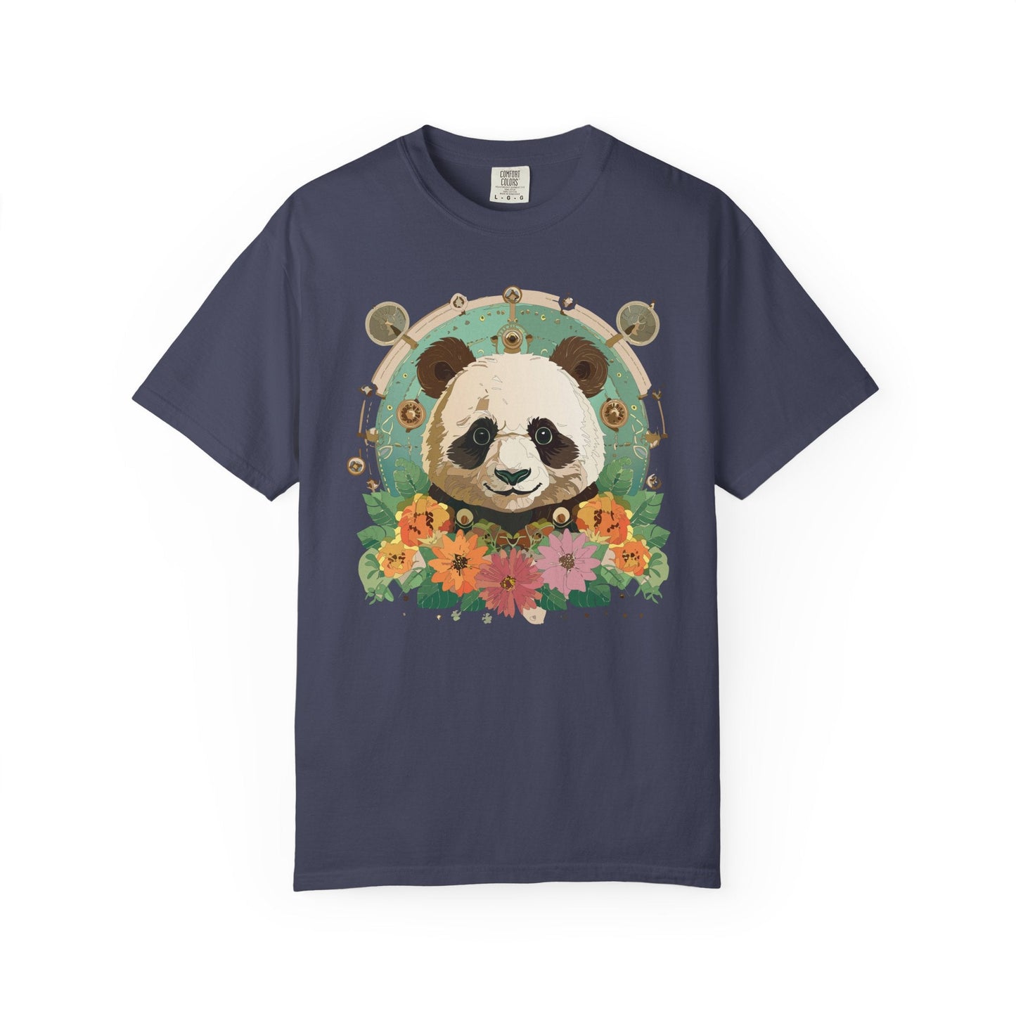 Panda Portrait Graphic T-Shirt Unisex Cotton Floral Animal Art Tee p3