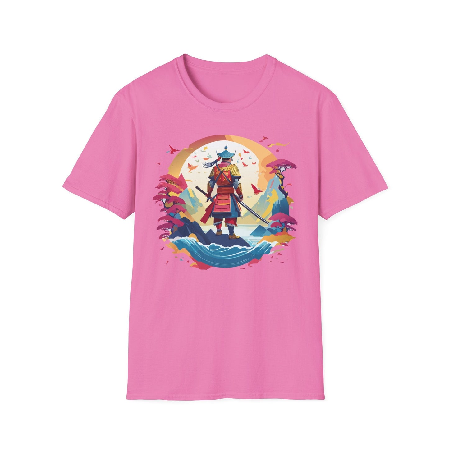 Samurai Shirt Unisex Tee Made With 100 Percent Ring Spun Cotton Soft Durable Comfort Gildan 64000