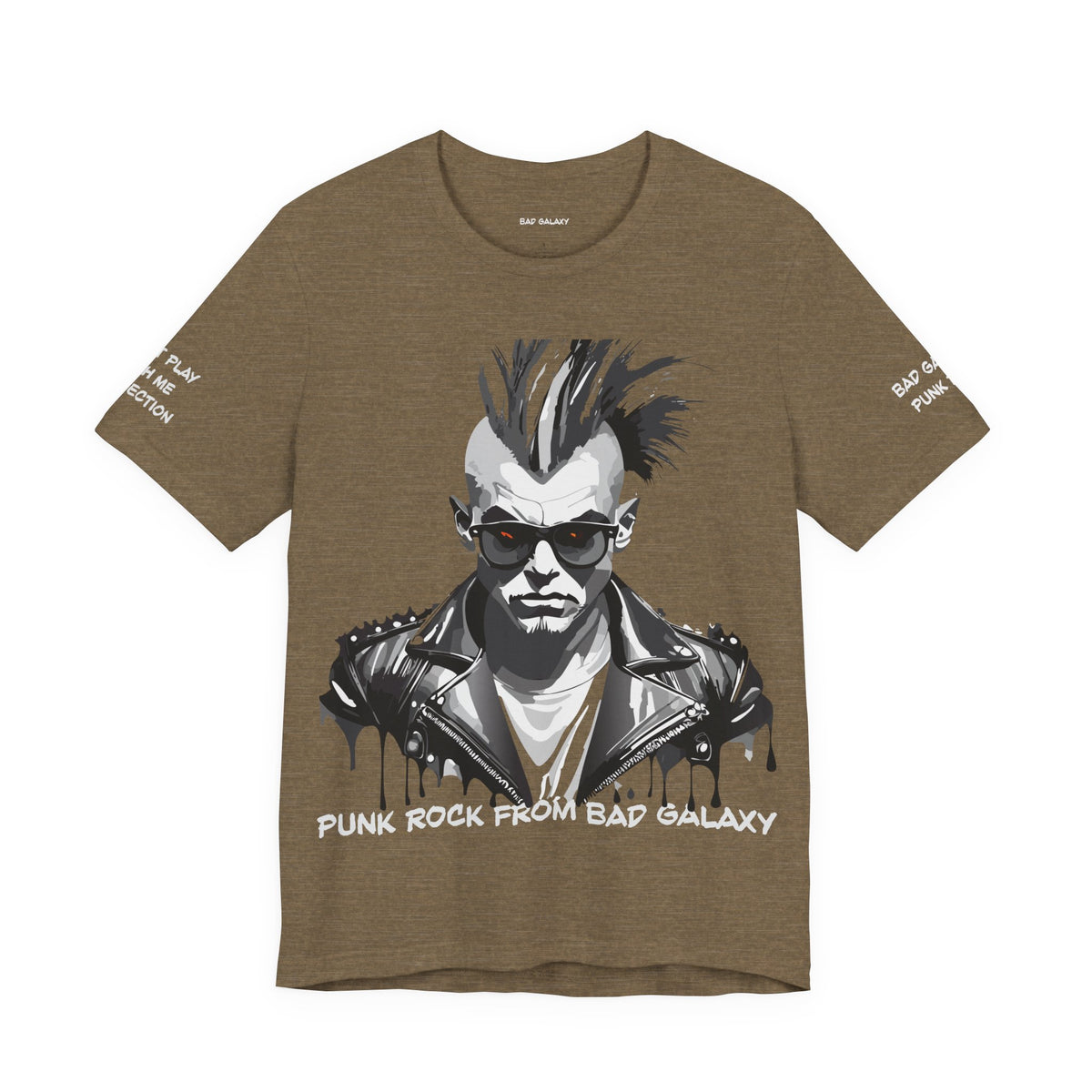 Punk Rock Graphic Unisex Cotton Bella+Canvas Tee with Art Design b33