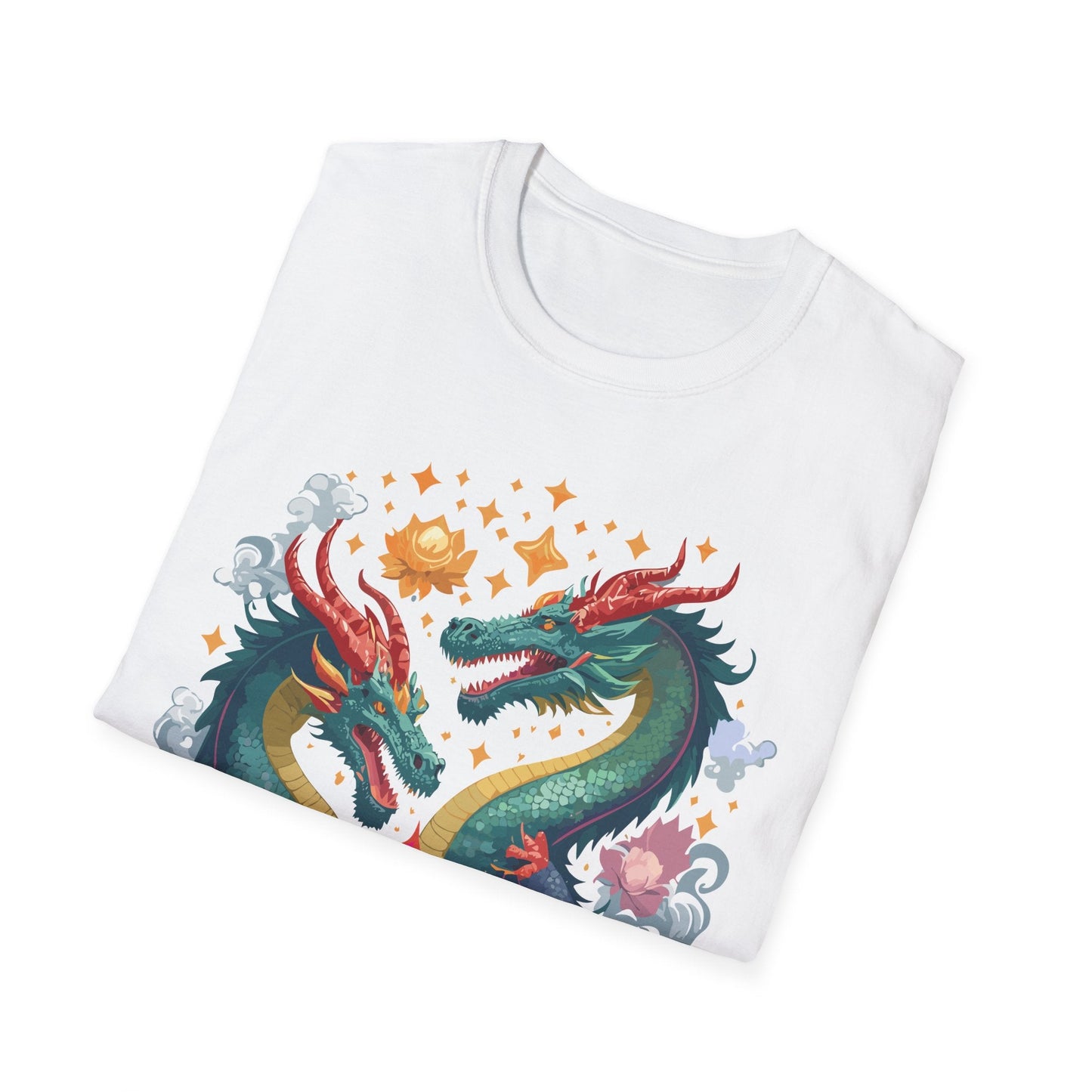 Dragon Graphic Unisex 100 Cotton Tee with Animal Artwork Design 2