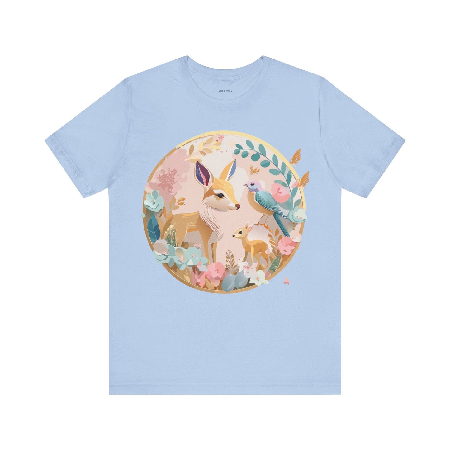 Adelpha Medallion Graphic T Shirt Unisex Short Sleeve Vintage Inspired Art Design Tee