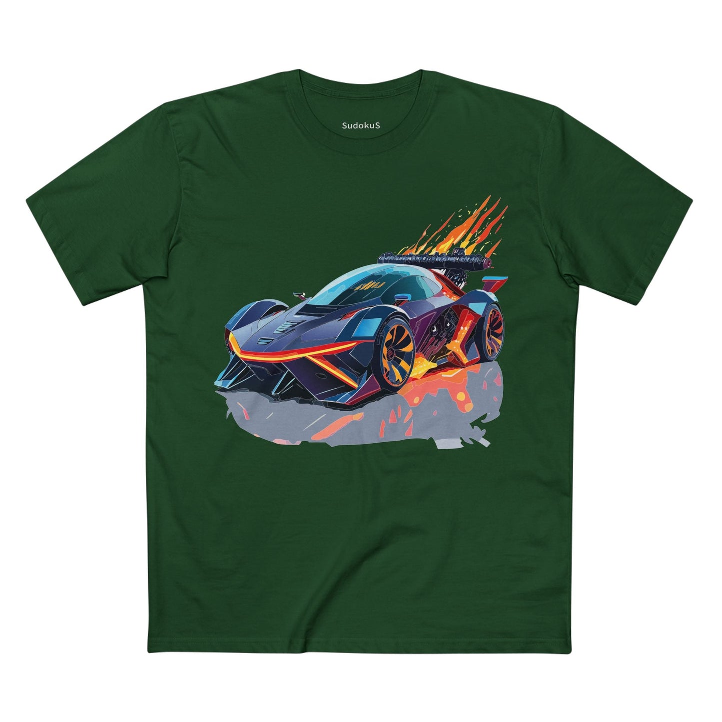 Car Graphic Unisex 100 Cotton Staple Tee 19