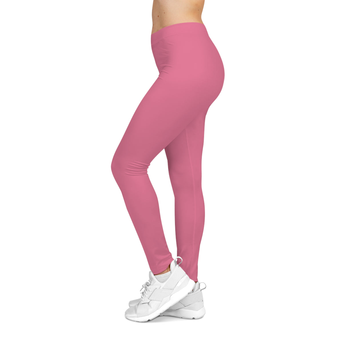 Petal Rouge Rose Pink Color Women's Poly-Span Casual Leggings XS-2XL