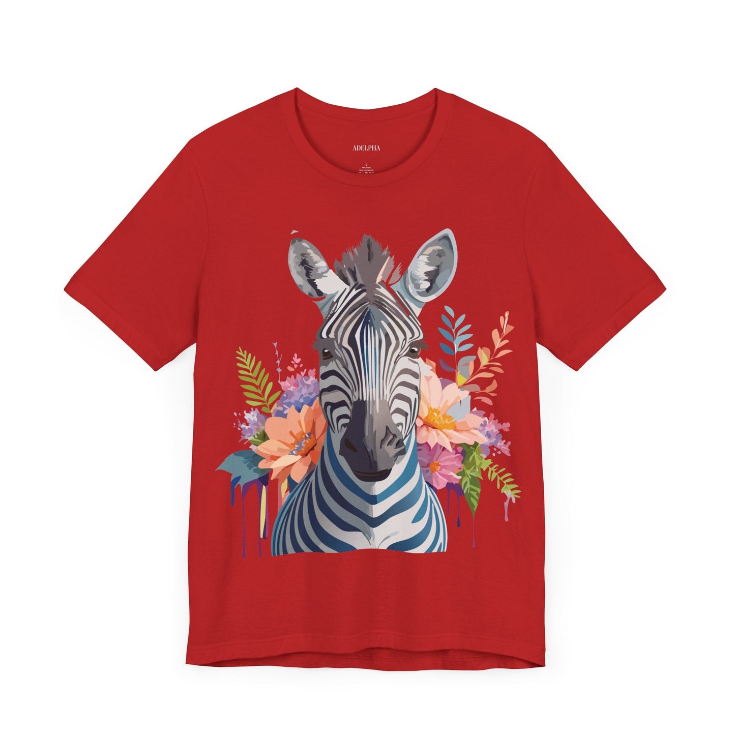 Zebra Graphic Unisex 100 Cotton Vintage Animal Art T-Shirt 1