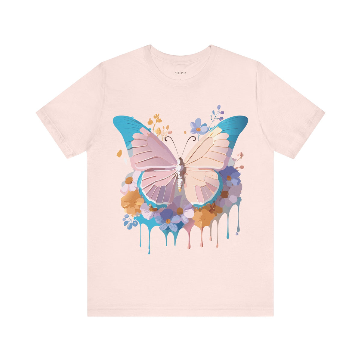 Butterfly Graphic Unisex Cotton Bella+Canvas Tee with Art Design n26