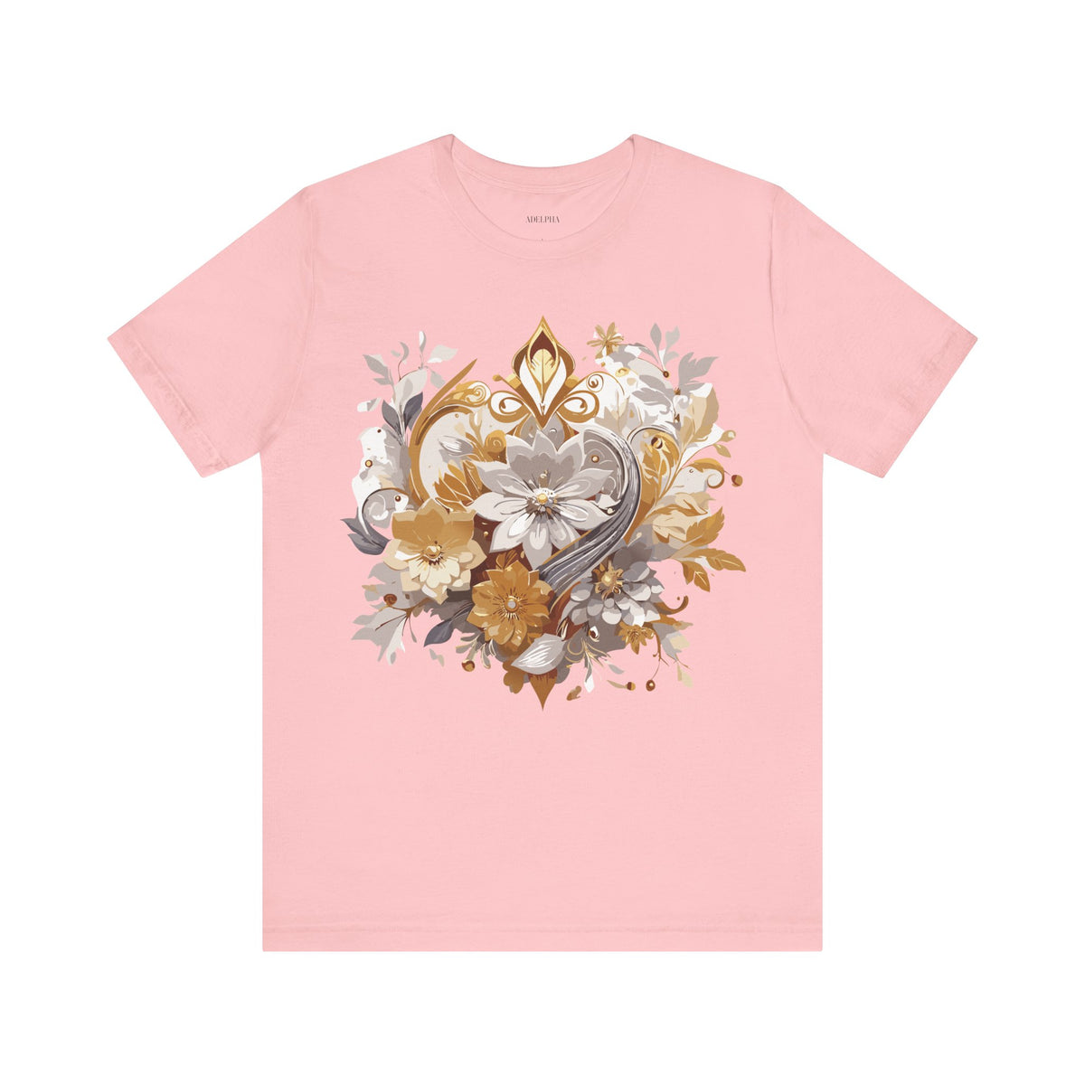 Jewelry Graphic Unisex Cotton Bella+Canvas Tee with Gemstones Art Design m29