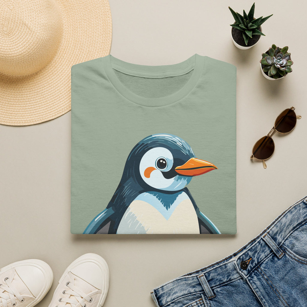 Cute Cartoon Penguin T-Shirt | Playful Penguin Illustration