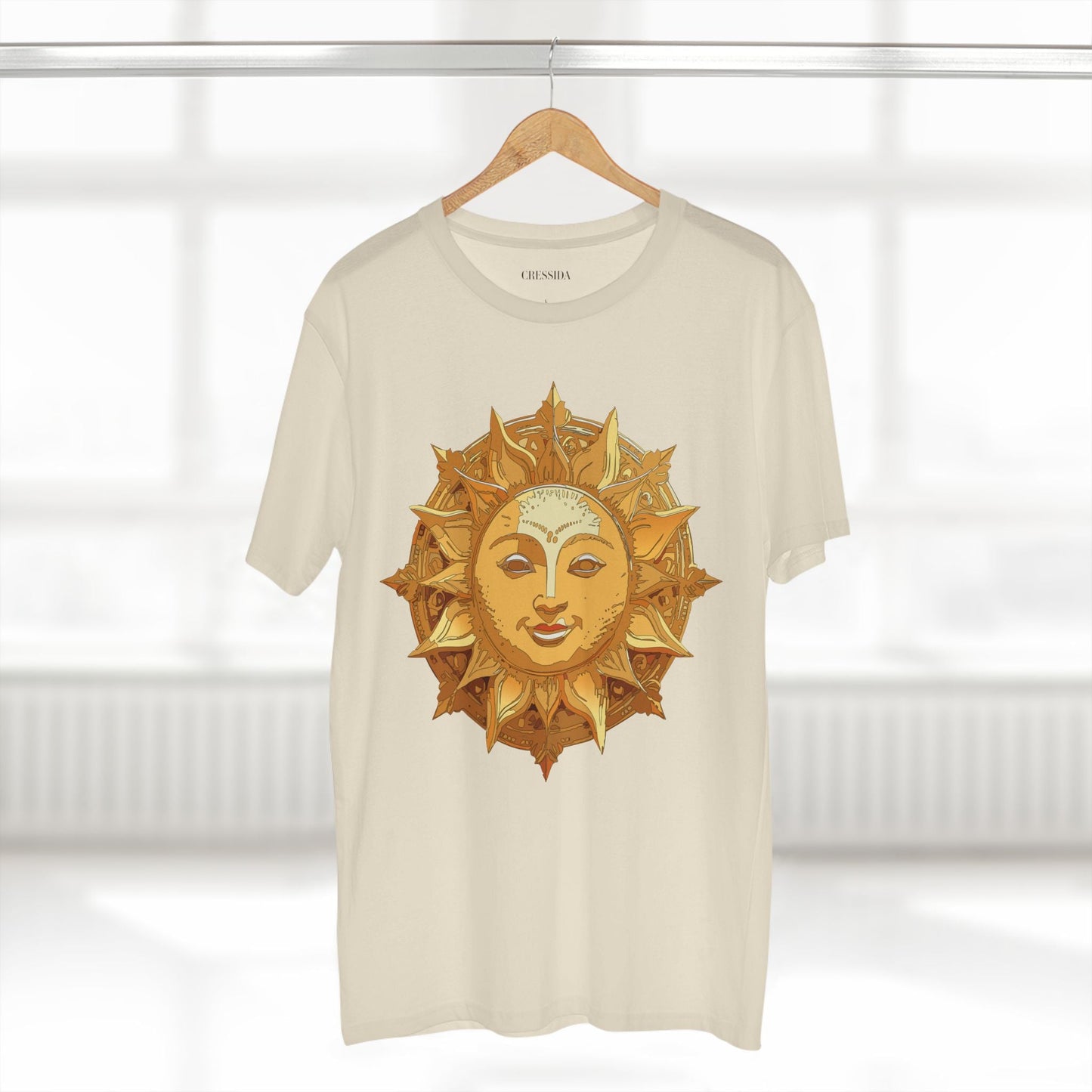 Gold Sun Graphic Unisex 100 Cotton T-Shirt with Golden Art Design 22