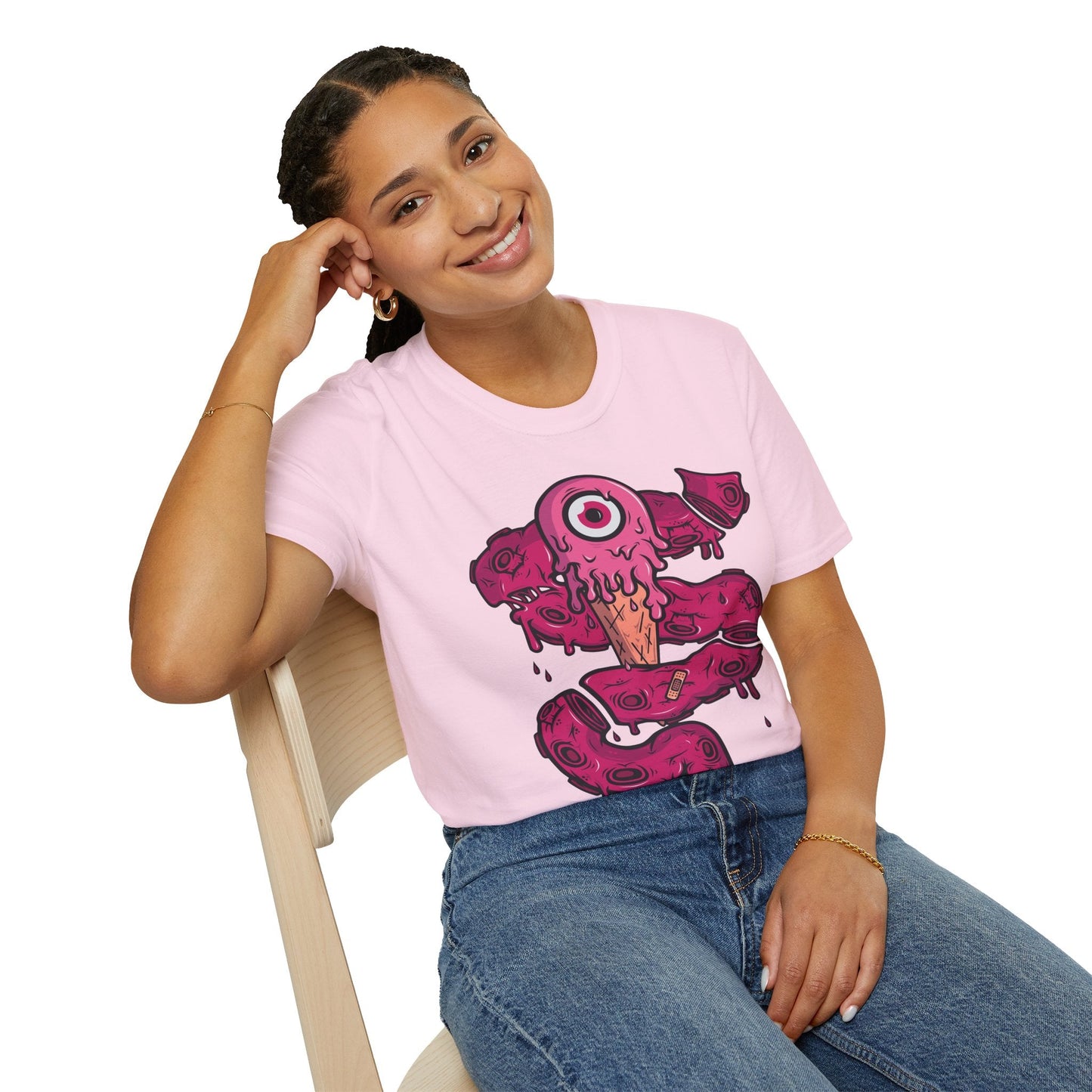 Cartoon T Shirt Animation Tee Funny Graphic Tee Unisex Gildan Softstyle Cotton 64000