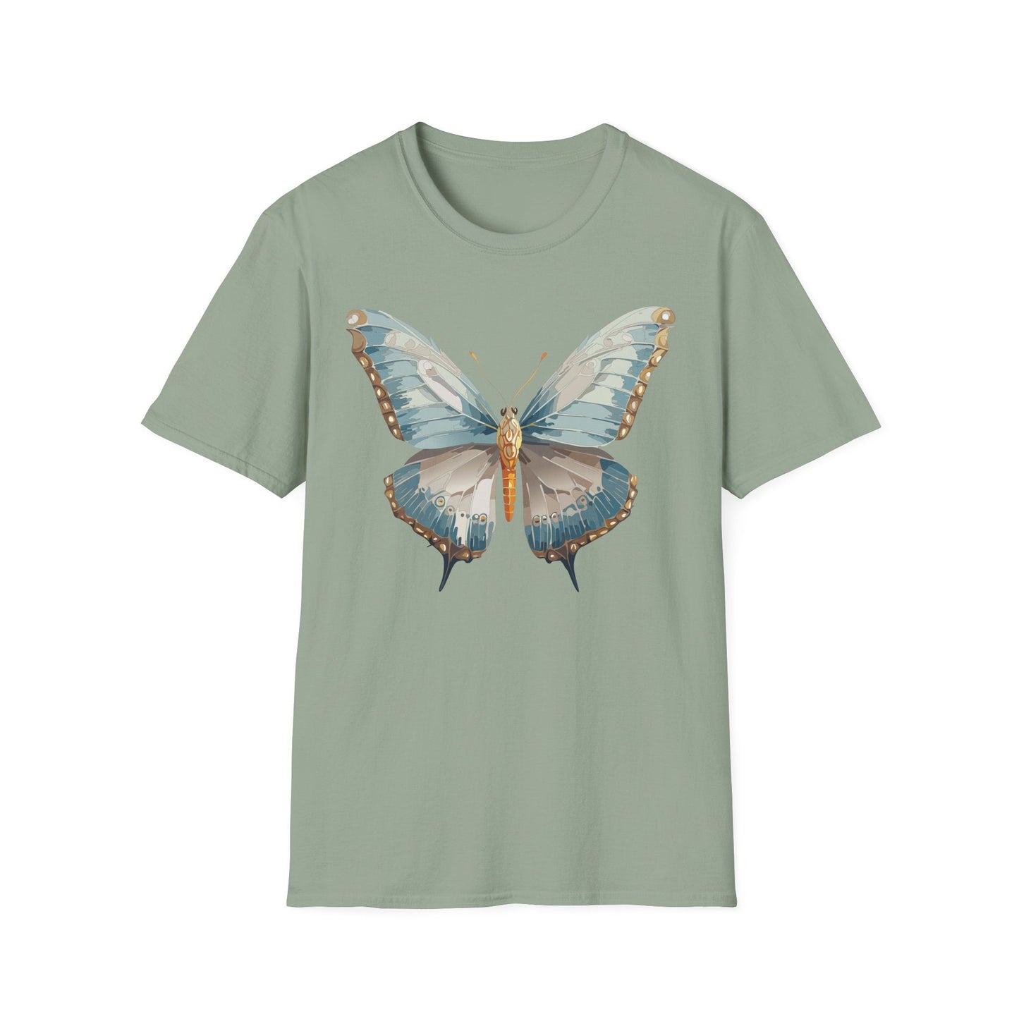 Butterfly Emblem Shirt Unisex T Shirt Gildan Softstyle 64000 Monarch Print Cotton Tee Everyday