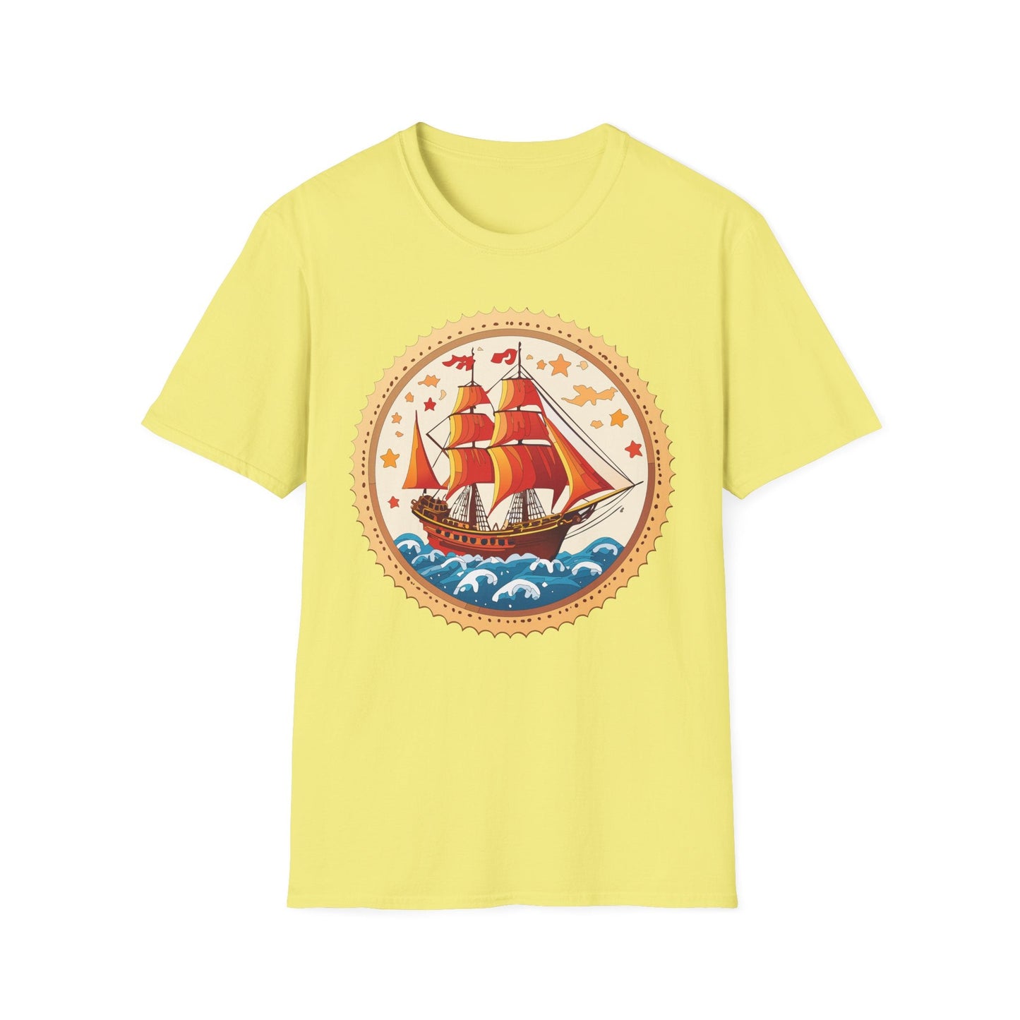Ship T Shirts Frigate Vessel Tee Shirt Unisex Short Sleeve Gildan Softstyle 100 Percent Cotton