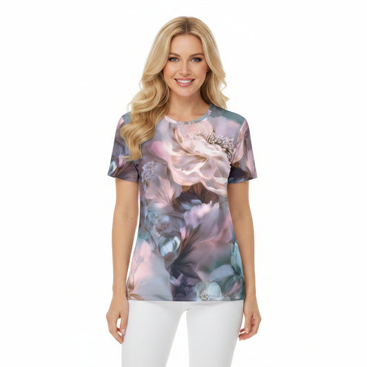 Unisex Poly T-Shirt with Floral Print