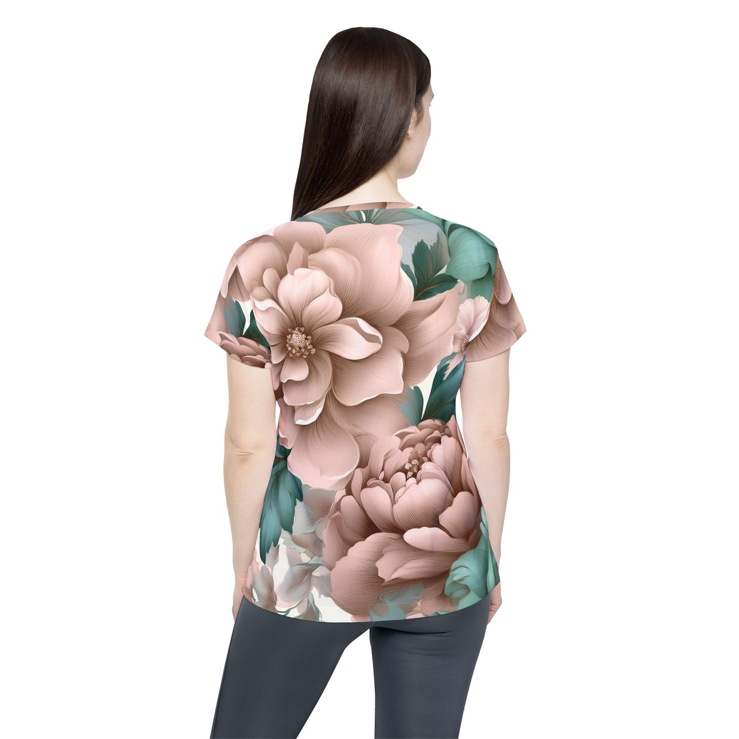 Women Poly T-Shirt with Floral Print