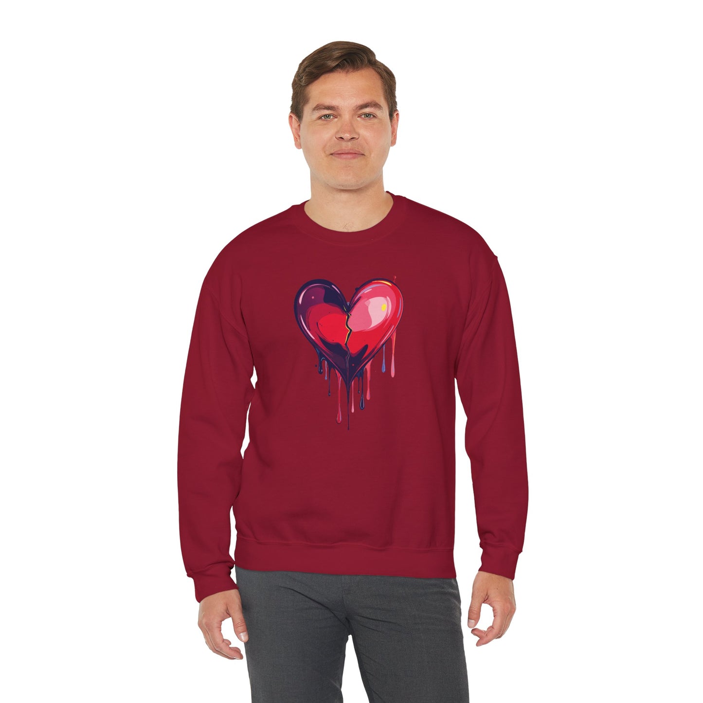 Big Red Heart Sweatshirt, Floral Red Heart Sweatshirt, Floral Love Sweatshirt, Valentine's Day Sweatshirt, Heart Floral Sweatshirt 118