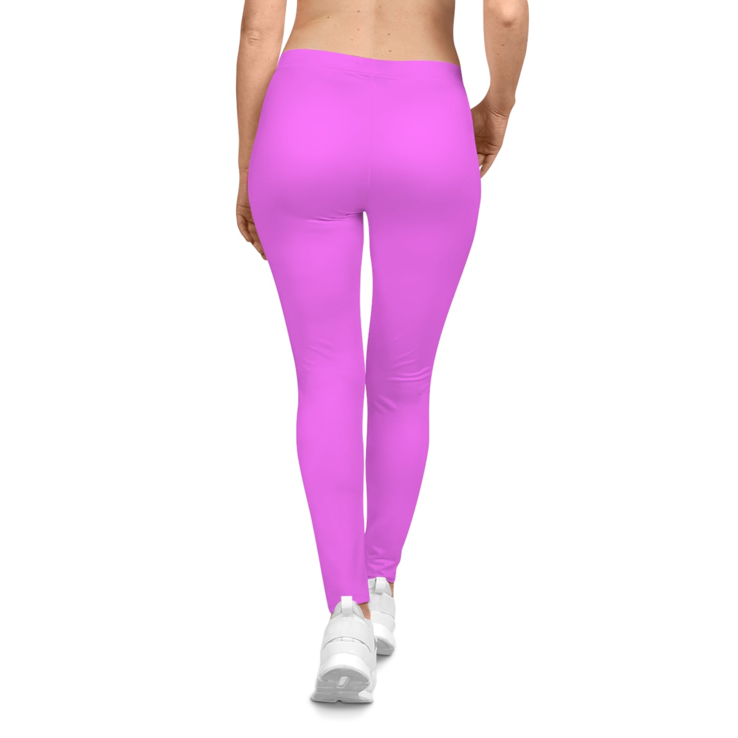 Bright Peony Color Women's Poly-Span Casual Leggings XS-2XL