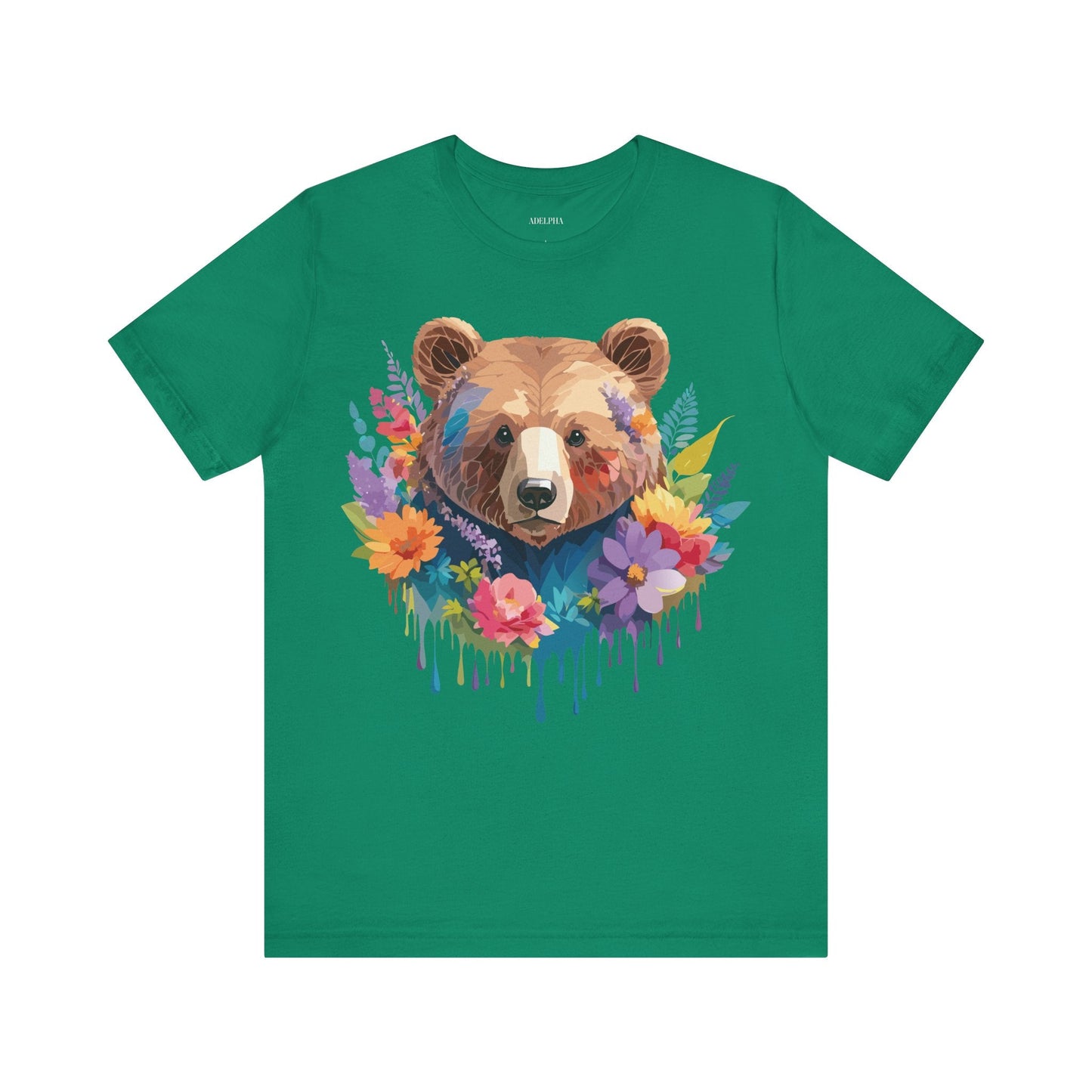 Bear Graphic Unisex 100 Cotton Short Sleeve Art Design Vintage T-Shirt 3