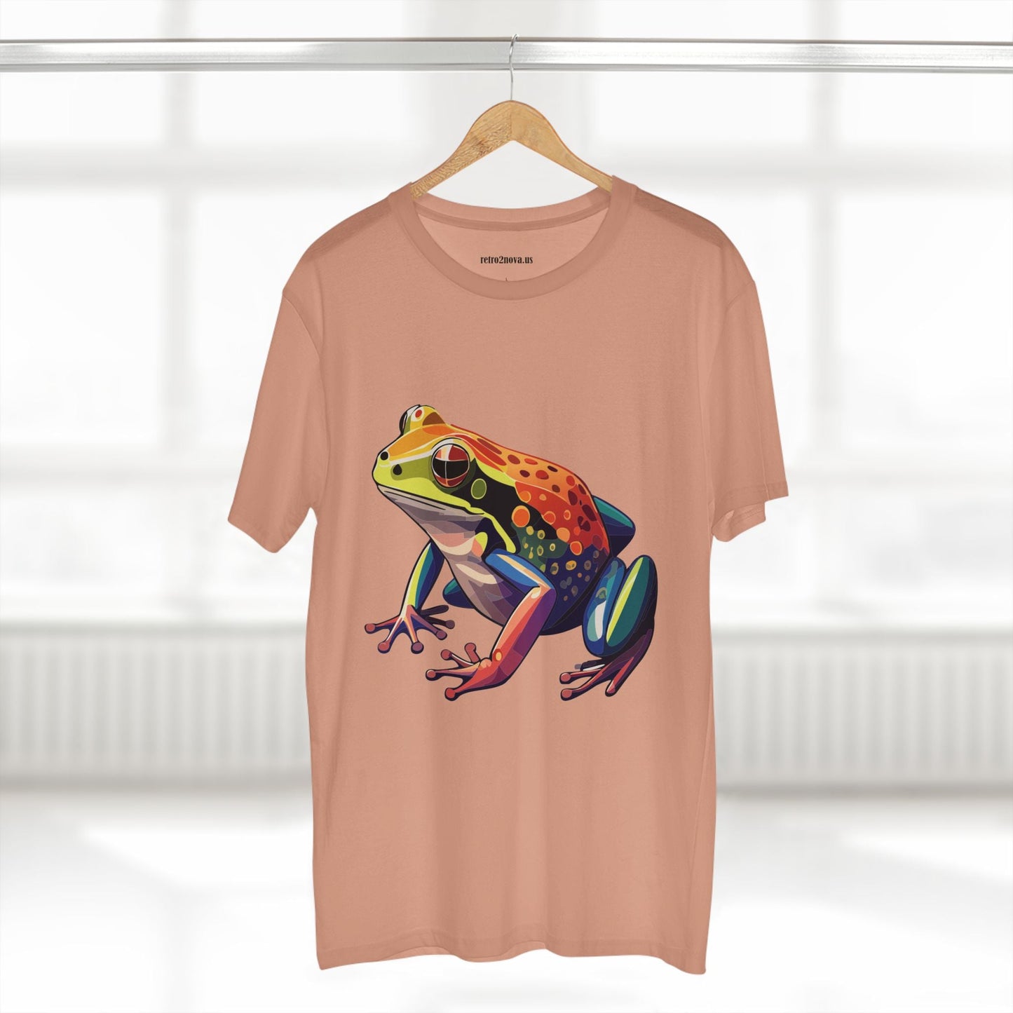 Unisex Premium Cotton Tee Frog Animal Shirt Original Art Design Retro2Nova Art Collection Exclusives