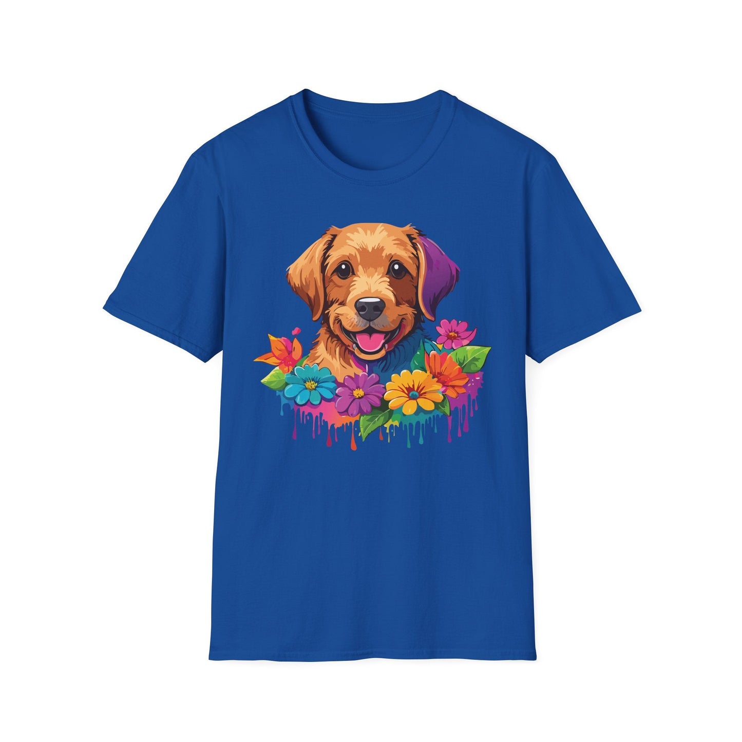 Unisex Dog Shirt With Animals Tee Softstyle Gildan 64000 Comfort Fit