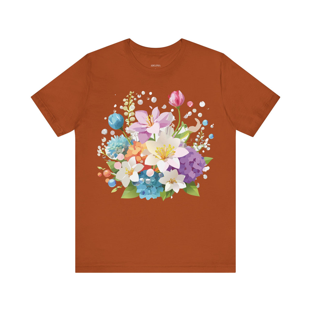 Floral Graphic Tee Shirt - Bella+Canvas Unisex 100 Cotton 3