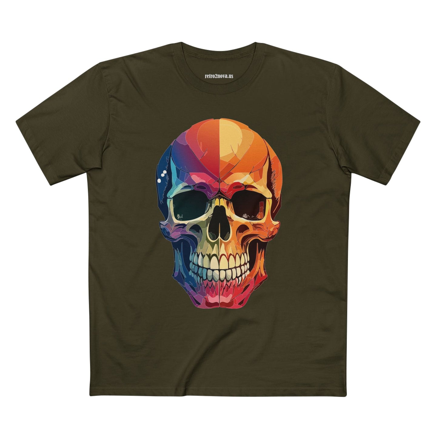 Skull Shirt Unisex Premium Cotton Tee With Original Skull Art From Retro2Nova Art Collection