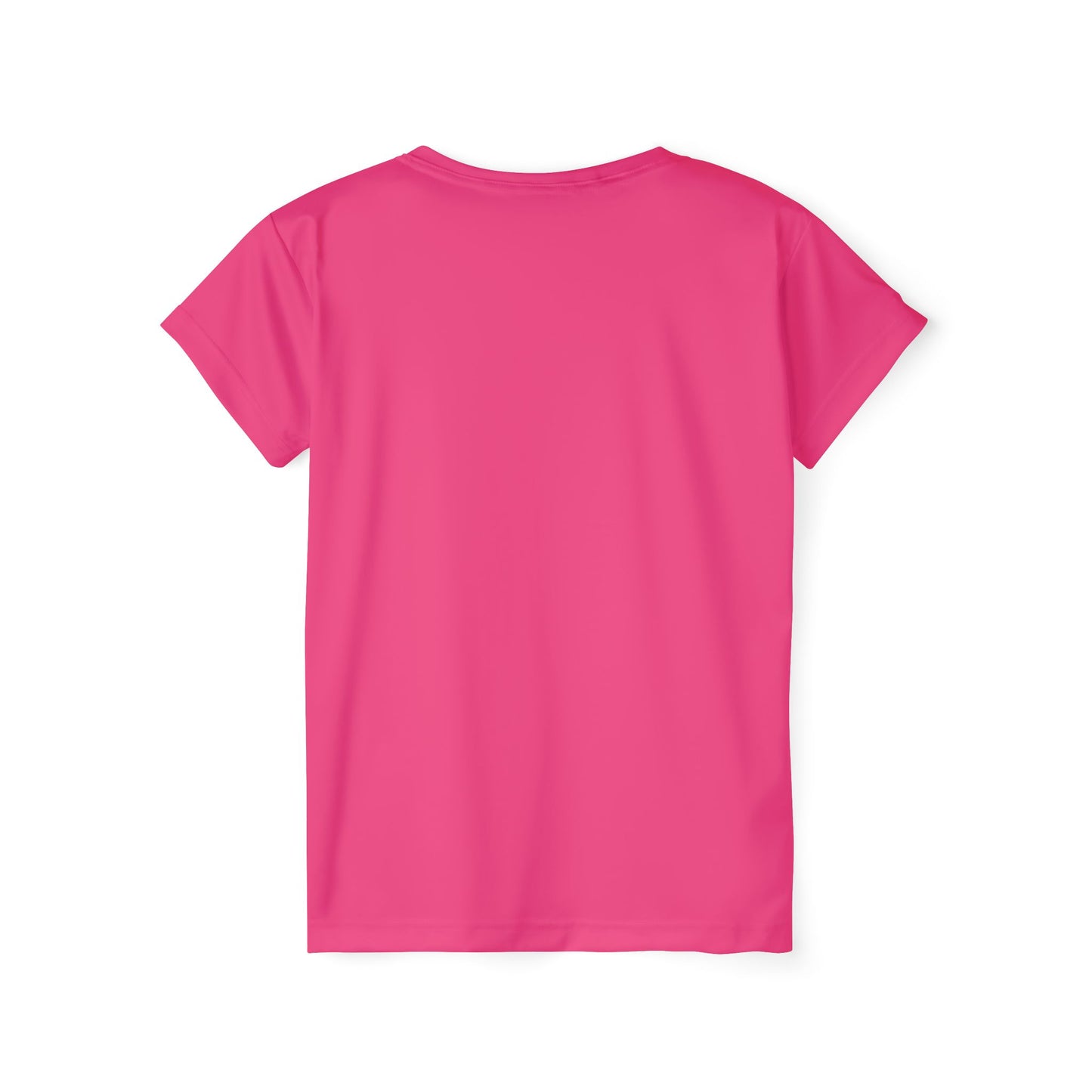 Wild Strawberry Women's Sports Jersey Short Sleeves 100% Poly Solid Pink Color Print Athletic Tee