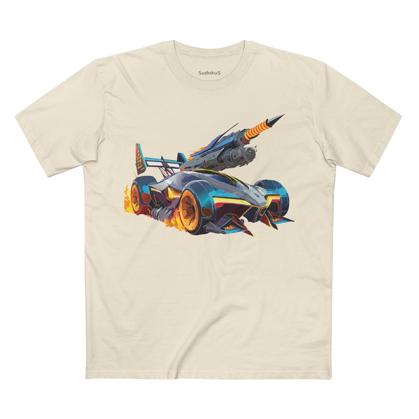Car Graphic Unisex 100 Cotton Staple Tee 5