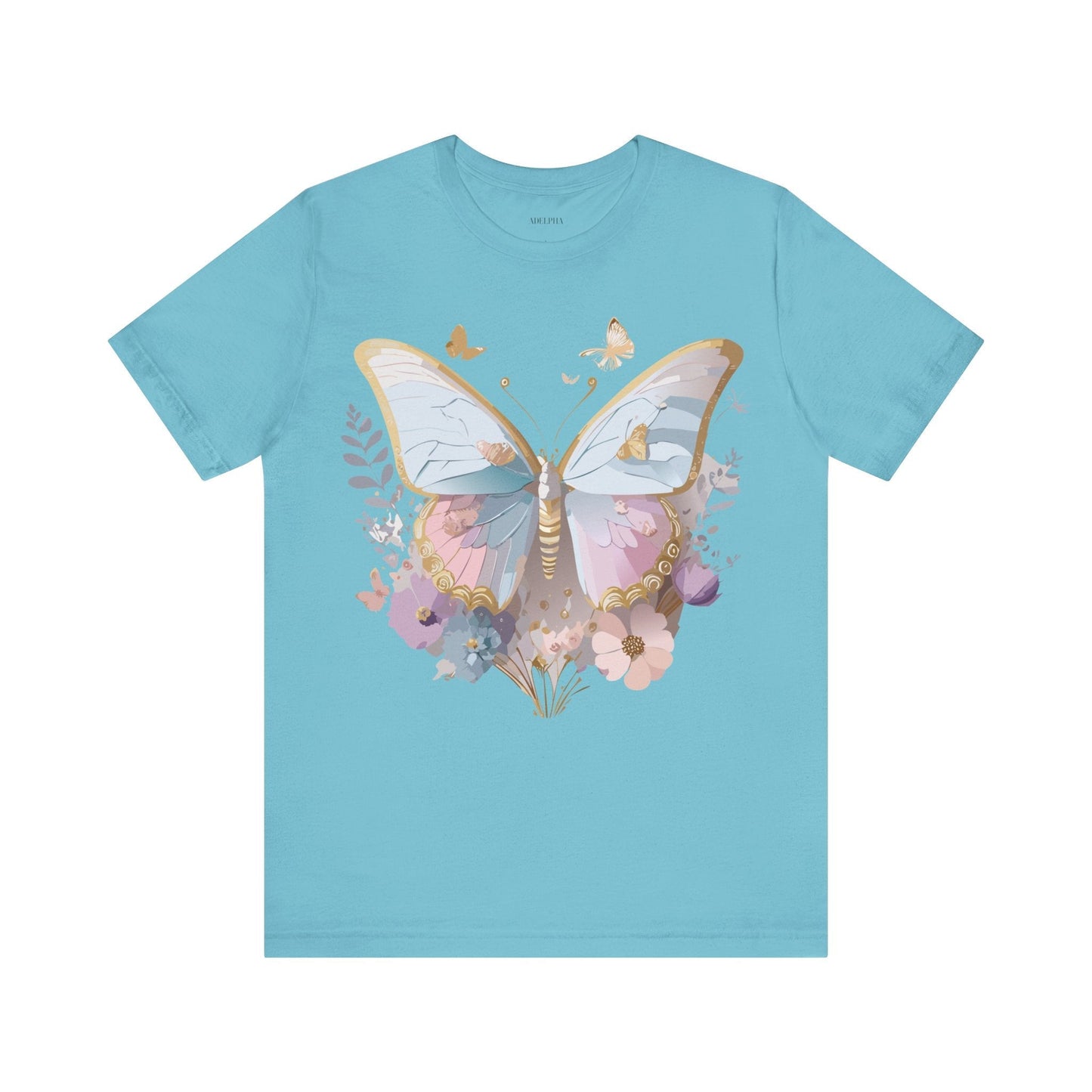 Unisex Graphic Tee Featuring Adelpha Artwork Vintage Butterfly Inspired Short Sleeve