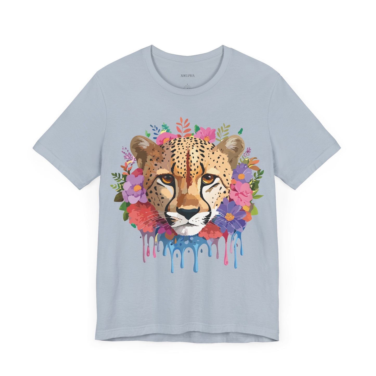 Adelpha Cheetah Graphic Tee Unisex Short Sleeve Art Shirt Original Artwork