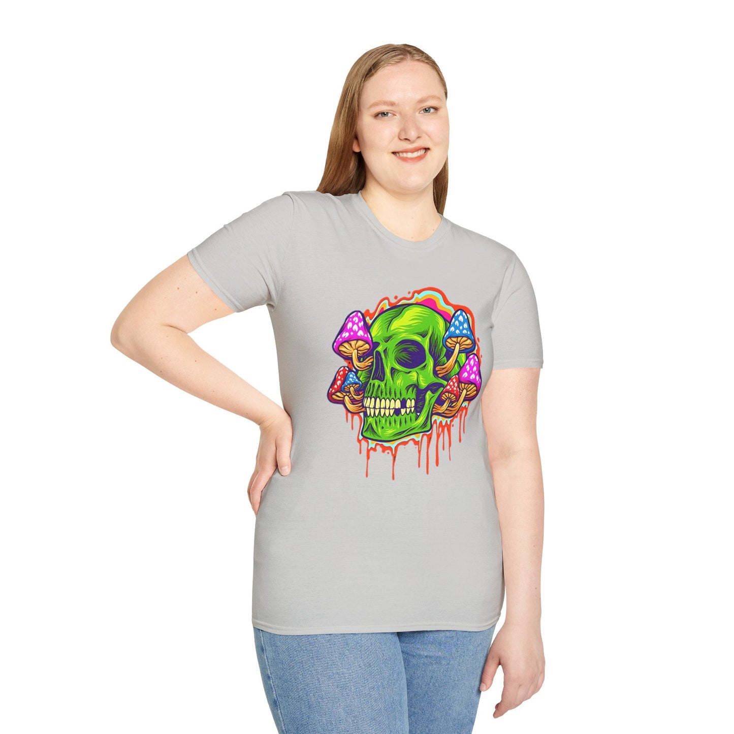Skull Tee Shirt Unisex Skeleton Shirt With Skull Design Gildan Softstyle 64000 Cotton Tee