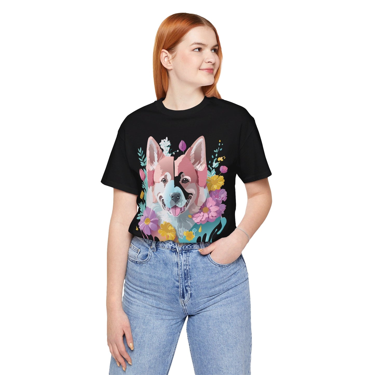 Dog Shirt Graphic Tee Unisex Short Sleeve Adelpha Art Design Vintage Inspired Artwork Edition
