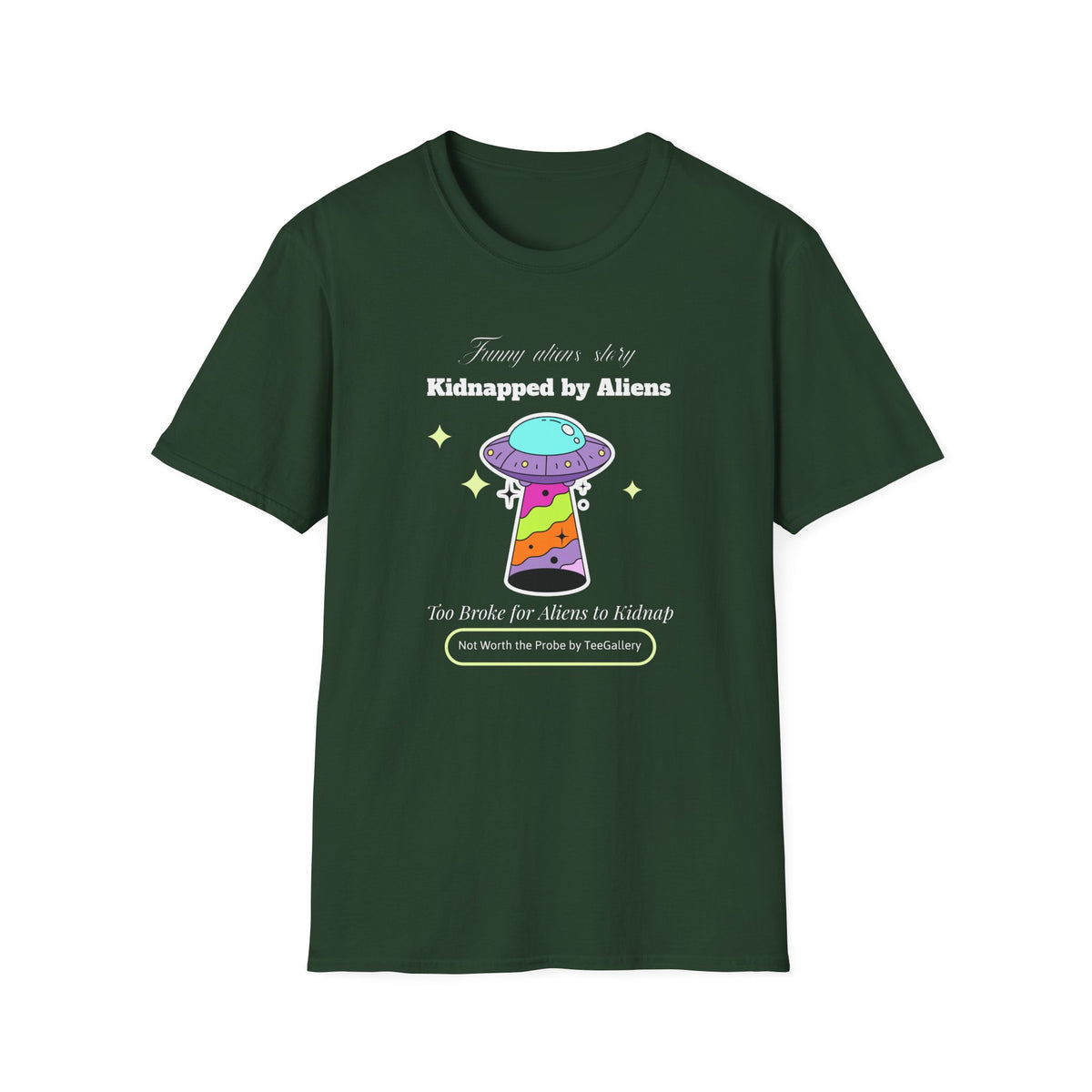 Funny UFO Aliens Graphic Unixes Gildan 100 Cotton Tee Shirt 124