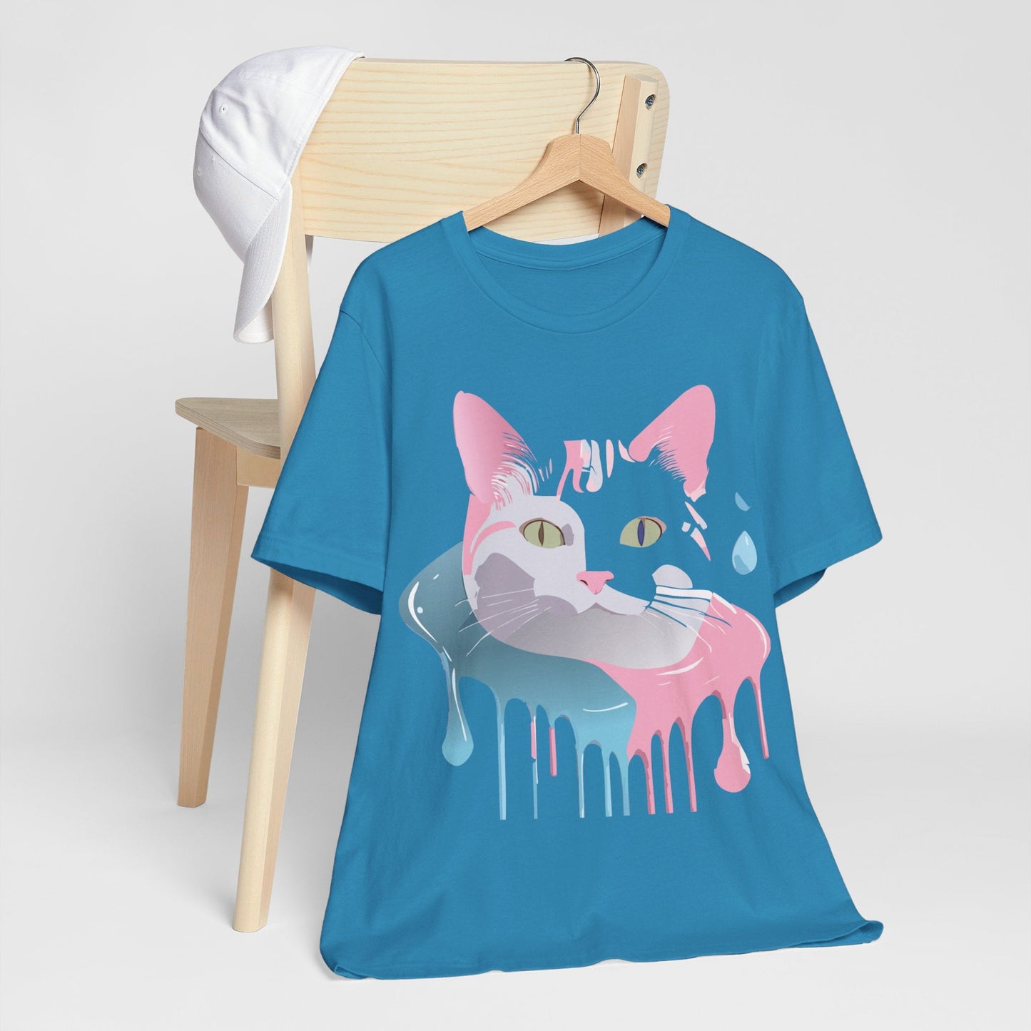 Cat Graphic Tee Unisex Short Sleeve T Shirt Adelpha Vintage Inspired Design